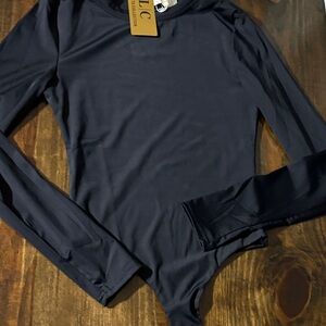 Elegant Black Long Sleeve Bodysuit